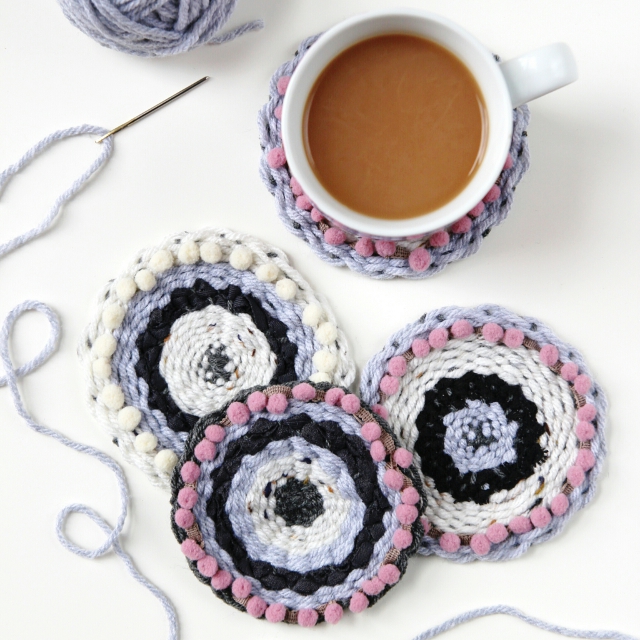 DIY CIRCULAR WOVEN COASTERS. Gathering Beauty