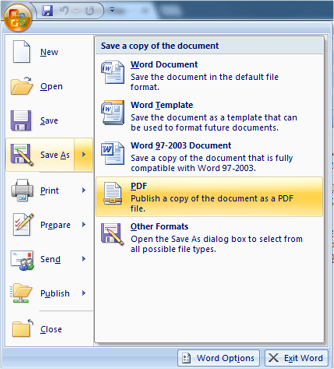 Cara Membuat File PDF dari Ms Office 2007