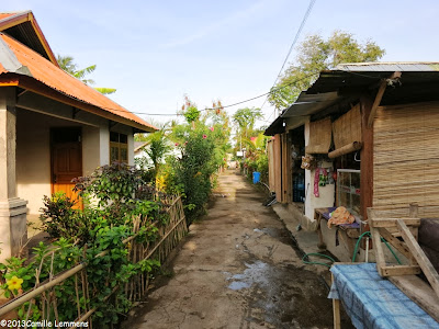 The village in Gili Air, Indonesia