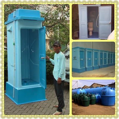 toilet portable fibreglass, flexible toilet fiberglass, temporary toilet, septic tank biotech, kakus sementara
