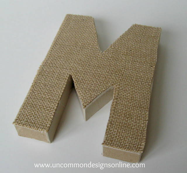 Burlap Covered Letters