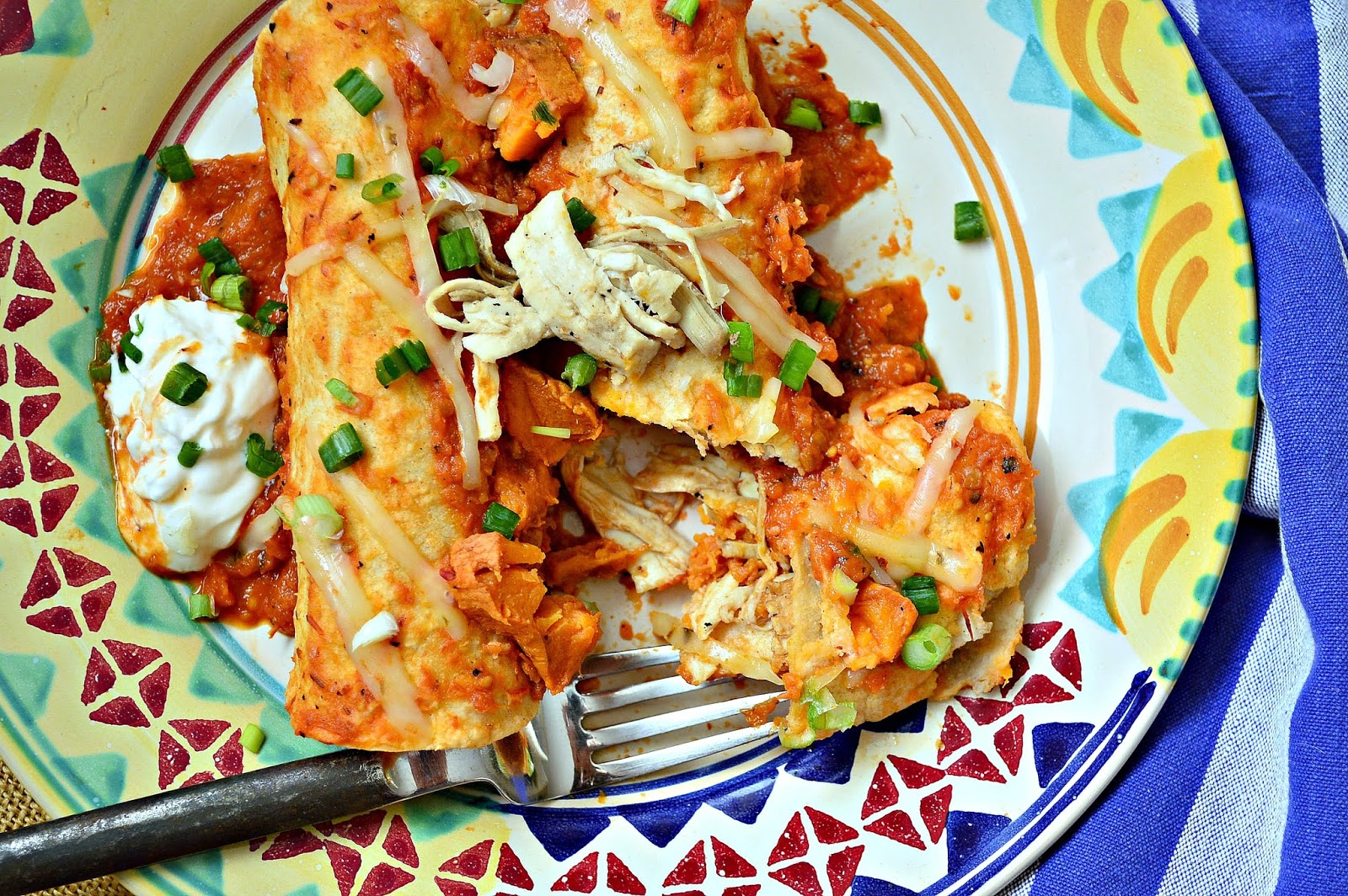This is How I Cook Turkey and Sweet Potato Enchiladas with Chipotle