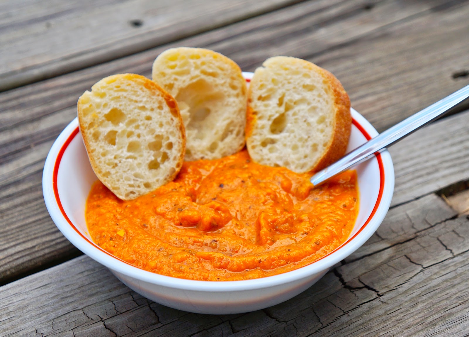 roasted sweet potato and tomato soup