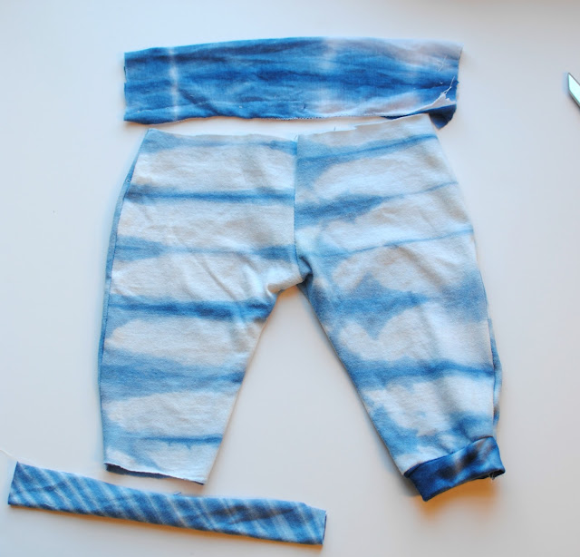 Trash To Couture DIY Baby Track Pants from tshirts