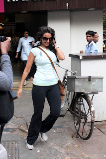 Neha Dhupia Spotted outside at Nature's Basket store photos