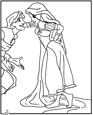 Disney Princess Rapunzel Tangled Coloring Pages