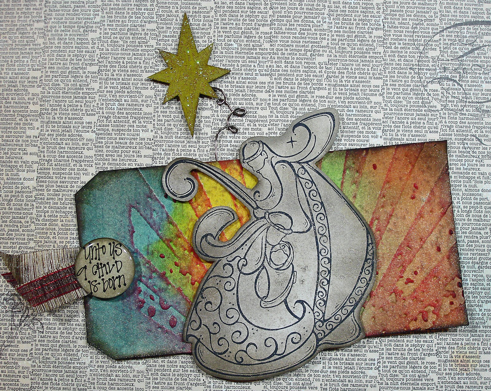 Scrapbooking Techniques: 12 Tags of Christmas - Day Four