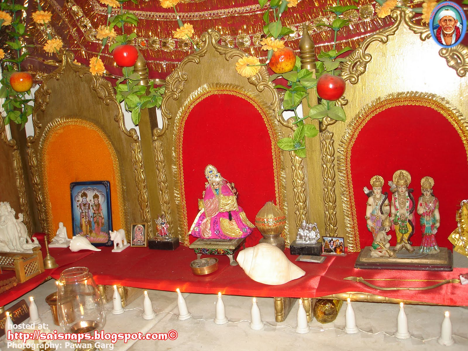 Sai Wallpaper Guru Pournima 2012 Alankar at Sai Devotees Sri. Pawan