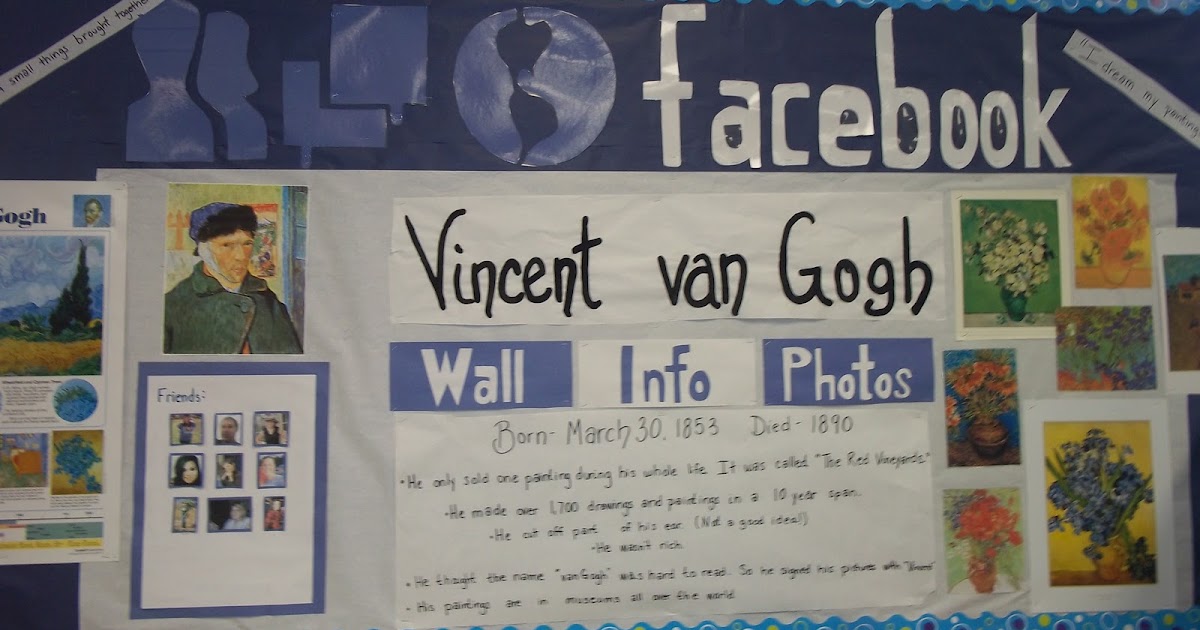 Bulletin Boards to Remember Facebook Board re Famous Artists