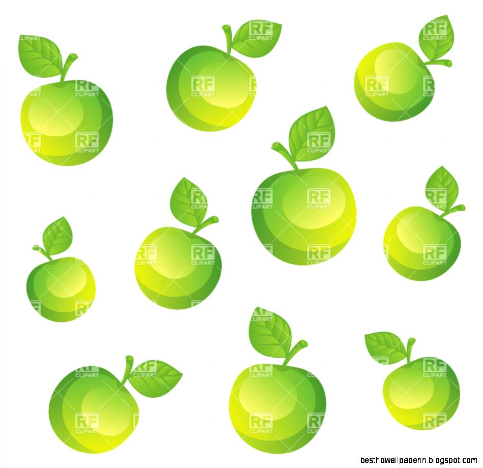 Simplistic seamless wallpaper with green apples isolated on white Simplistic seamless wallpaper with green apples isolated on white