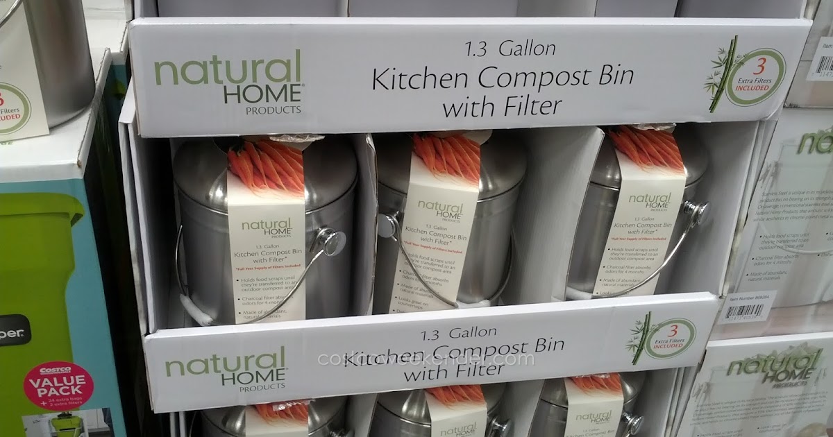 Natural Home Kitchen Compost Bin with Filter Costco Weekender