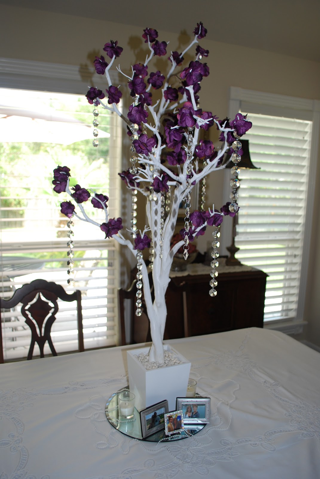 purple elegant wedding centerpieces