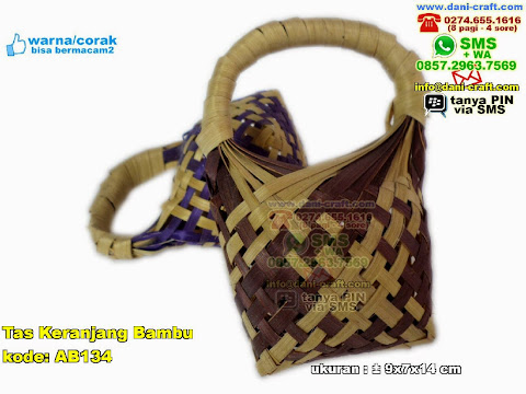 tas keranjang bambu