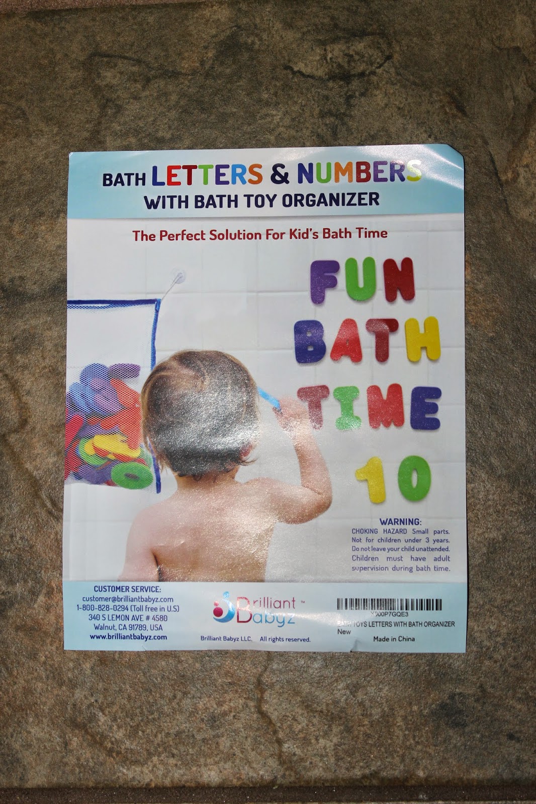 Trying To Go Green BRILLIANT BABYZ Bath Organizer with Bath Letters