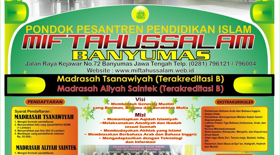 Brosur Pendaftaran Santri Baru 2011/2012 - Miftahussalam Banyumas