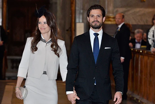 King Carl XVI Gustaf, Queen Silvia and Crown Princess Victoria, Prince Daniel, Princess Estelle and Princess Madeleine and Chris O'Neill, Princess Leonore and Prince Carl Philip and his fiancee Sofia Hellqvist attends a service in the Royal Chapel 