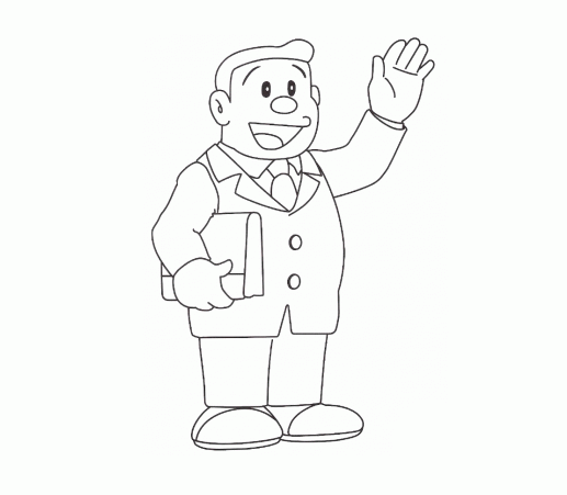 Coloring Pages Doraemon Nobita Dorami Shizuka Suneo
