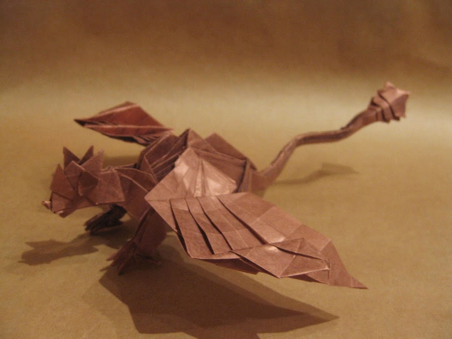 hard origami dragon ~ origami instructions art and craft ideas