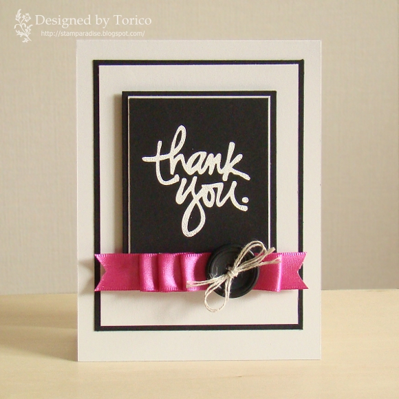 STAMPARADISE Simple Thank You Card