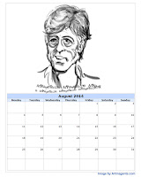 Robert Redford Caricature of the month August 2014