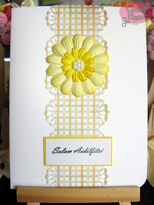Handmade Card - Salam Aidilfitri in Yellow
