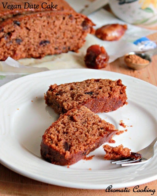 Aromatic Cooking Vegan Date Cake