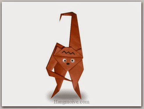 Cách gấp, xếp con vượn bằng giấy origami - Video hướng dẫn xếp hình động vật - How to fold a Gibbon Cách gấp, xếp con vượn bằng giấy origami - Video hướng dẫn xếp hình động vật - How to fold a Gibbon