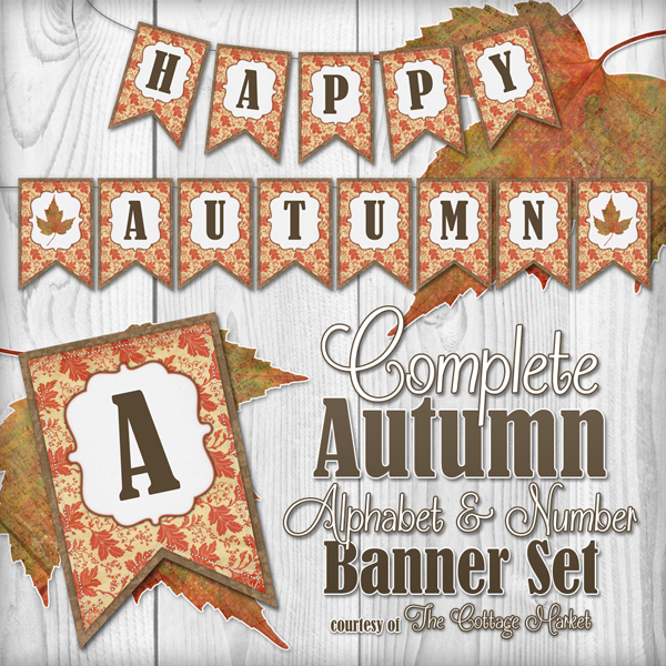 Free Printable Halloween Candy Corn Alphabet and Number Banner Set