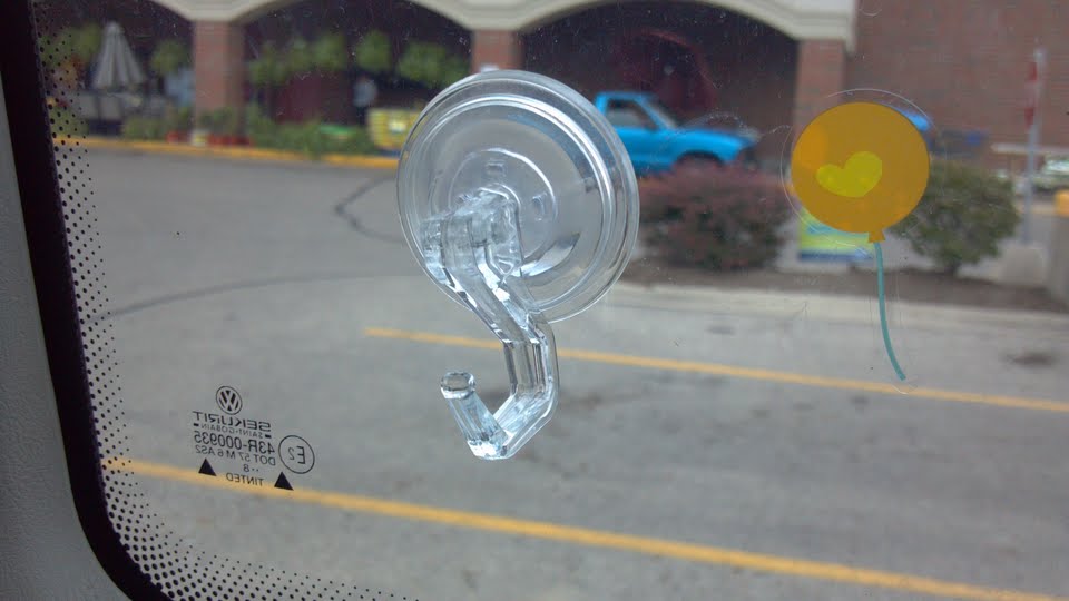 Our Mindful Life Mom Hacks Mondays Suction Cup Hook in the Auto
