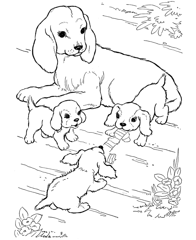 Dogs and Puppies Coloring Pages~Free! ~ Images2fun