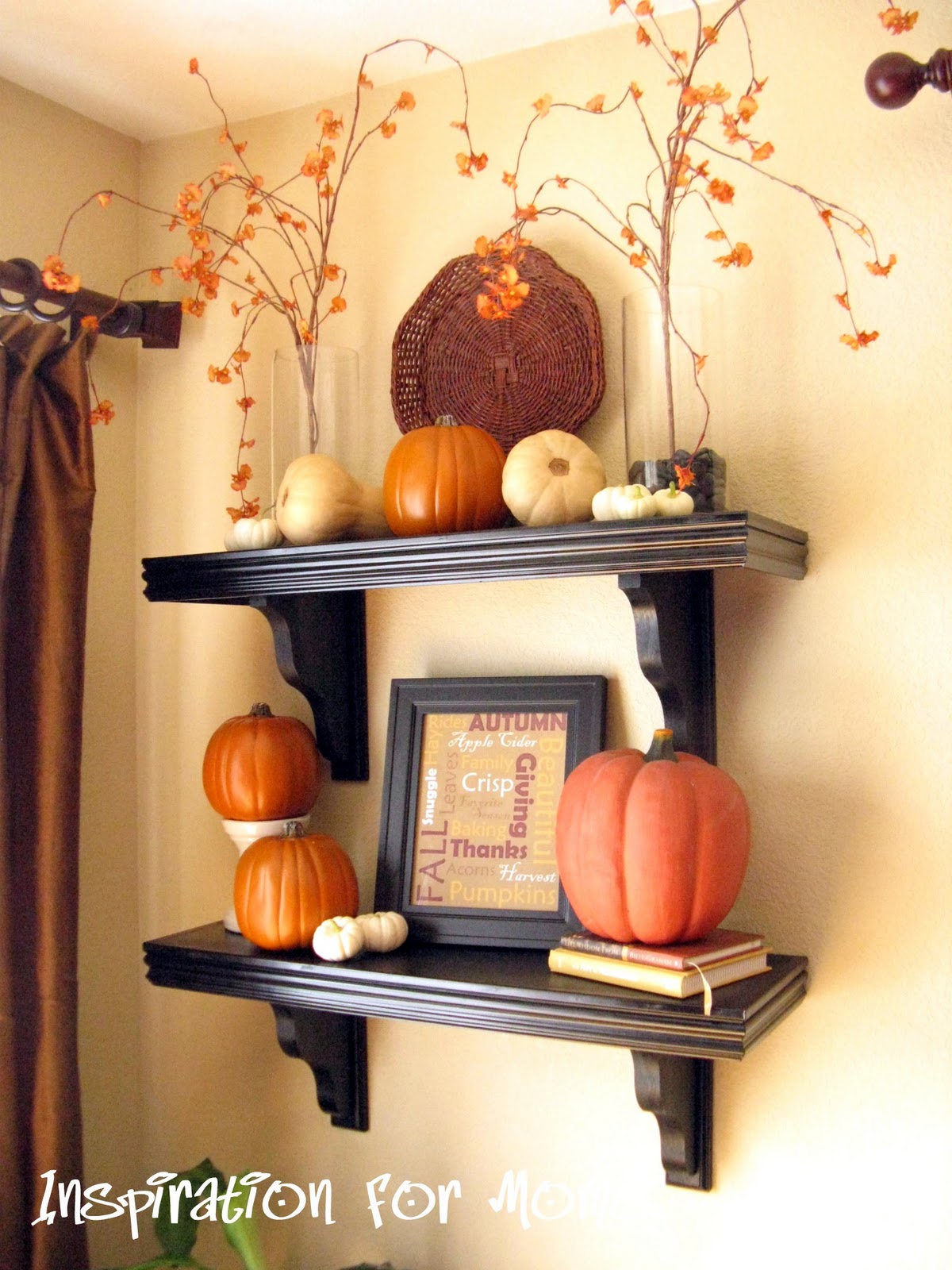 I Finished It Friday Fall Decorated Shelves Inspiration For Moms