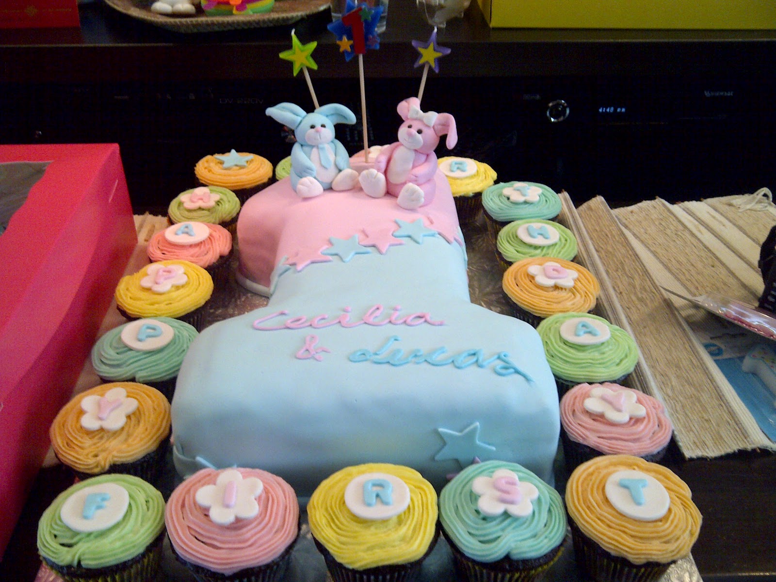 cake decorating noni birthday cake for a one year old twin