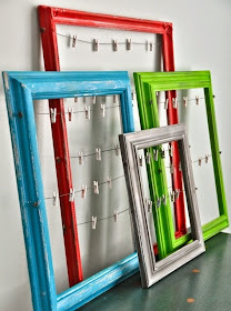 11 Ways to Organize with Clothespins - Framed Picture Organizer:: OrganizingMadeFun.com
