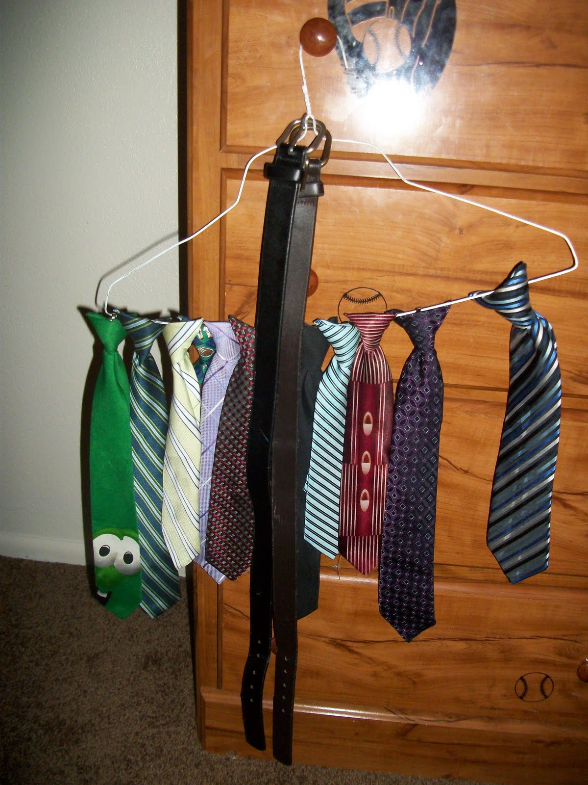 Homemade Tie Rack