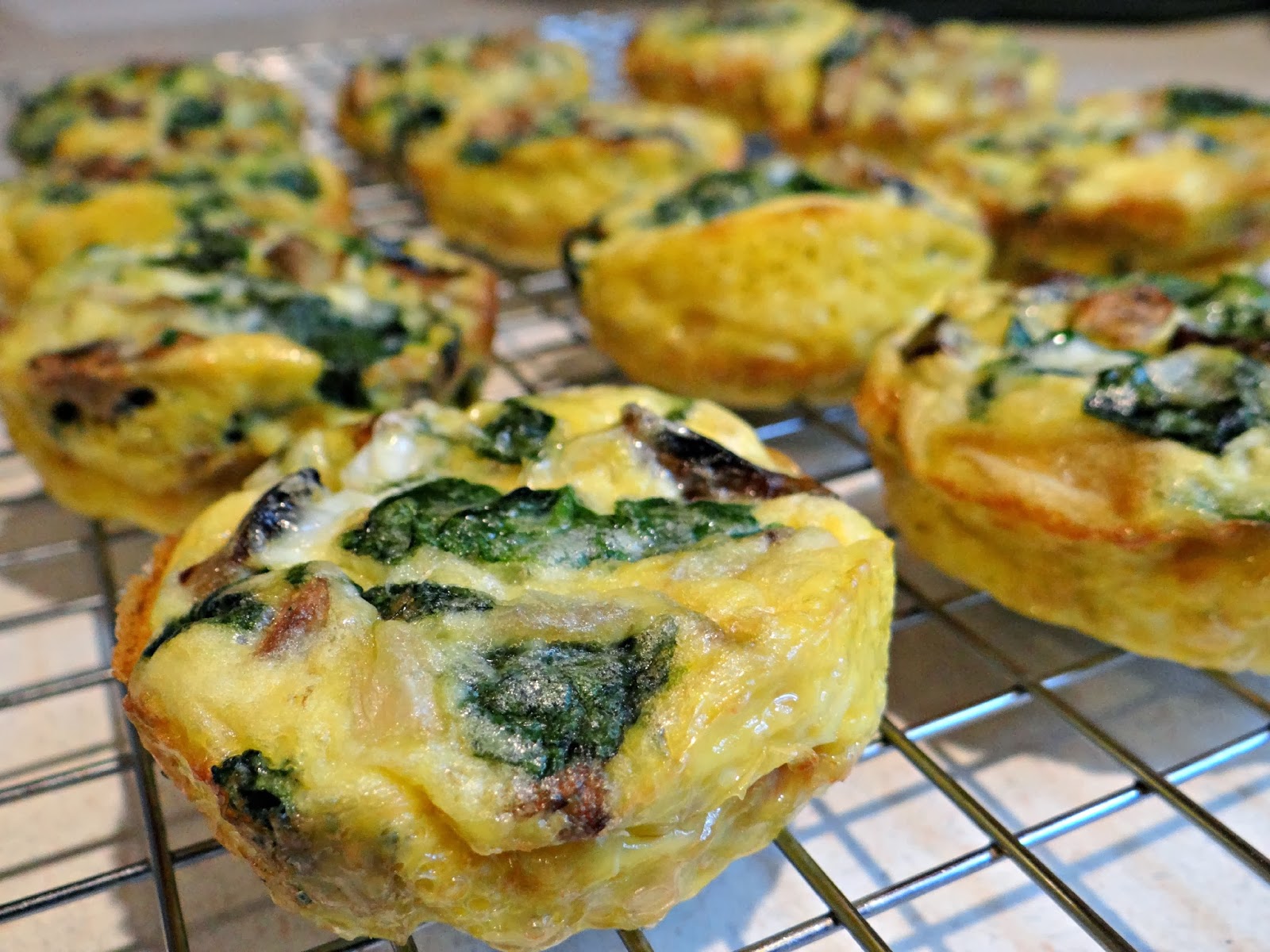 emjay's course Mini Spinach and Mushroom Frittatas
