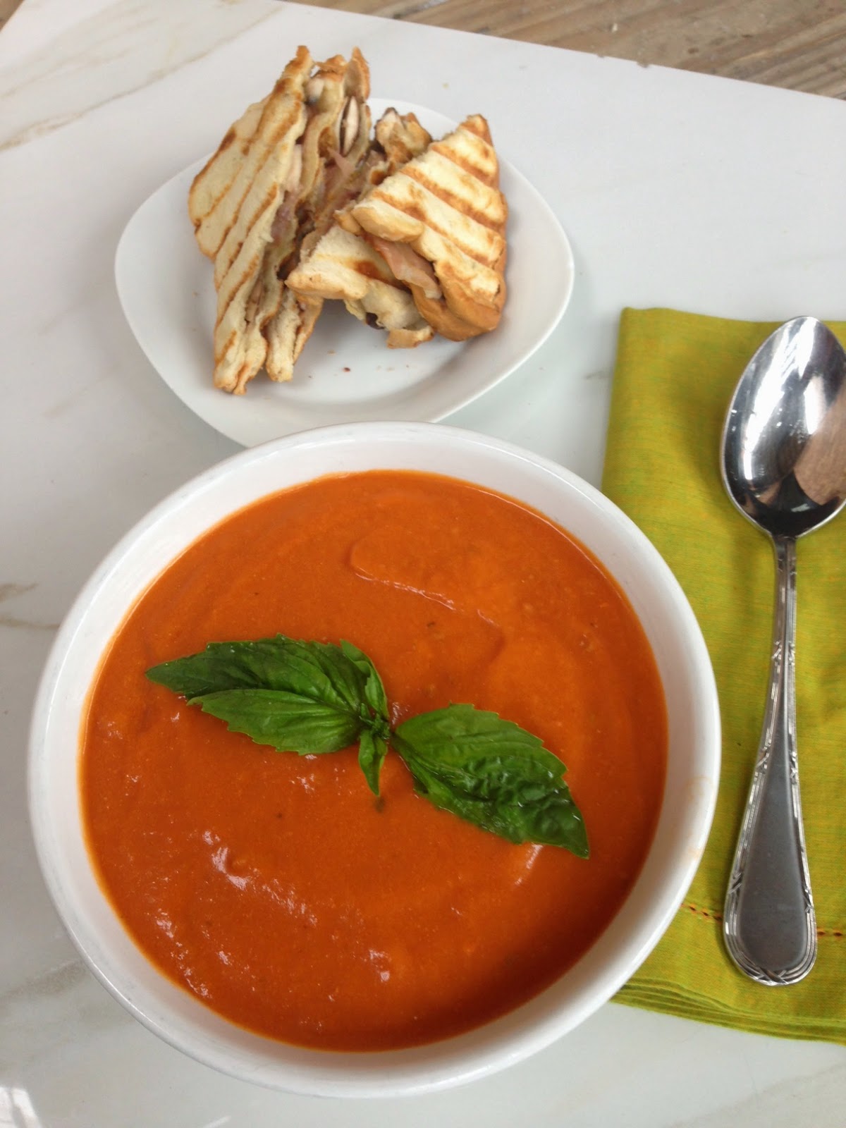 A Girl & Her Food Emeril Lagasse's Creamy Tomato Soup With A Fontina