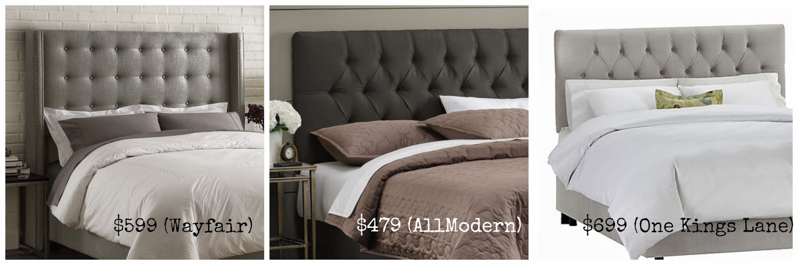 Luv The Bride Diy Tufted Headboard My Inspiration Skyline Furniture Linen Nail On Tufted Upholstered Head Board Via Wayfair Micro Suede Headboard Allmodern