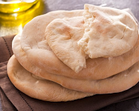Pão Achatado com Azeite - Pitta Bread (vegana)