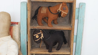 Early Style Hand Stitched Ponies - By Nomra Schneeman
