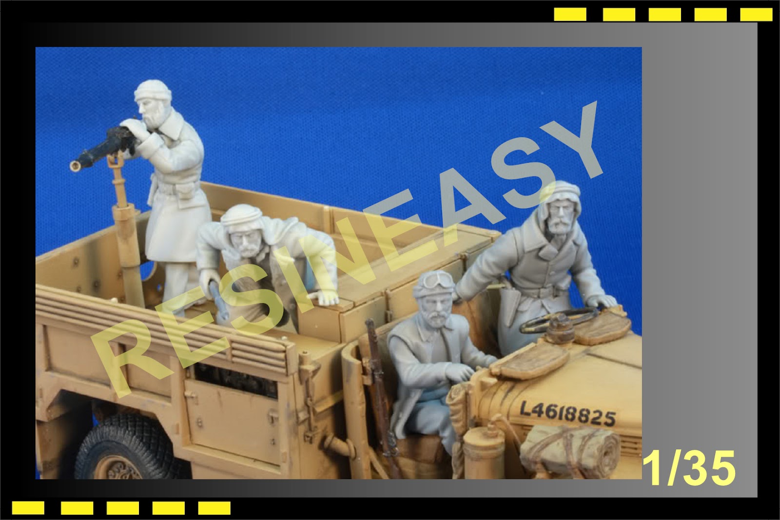 90MM Resin Figure New World Miniatures 1/35 L.R.D.G. Crew (4 figures