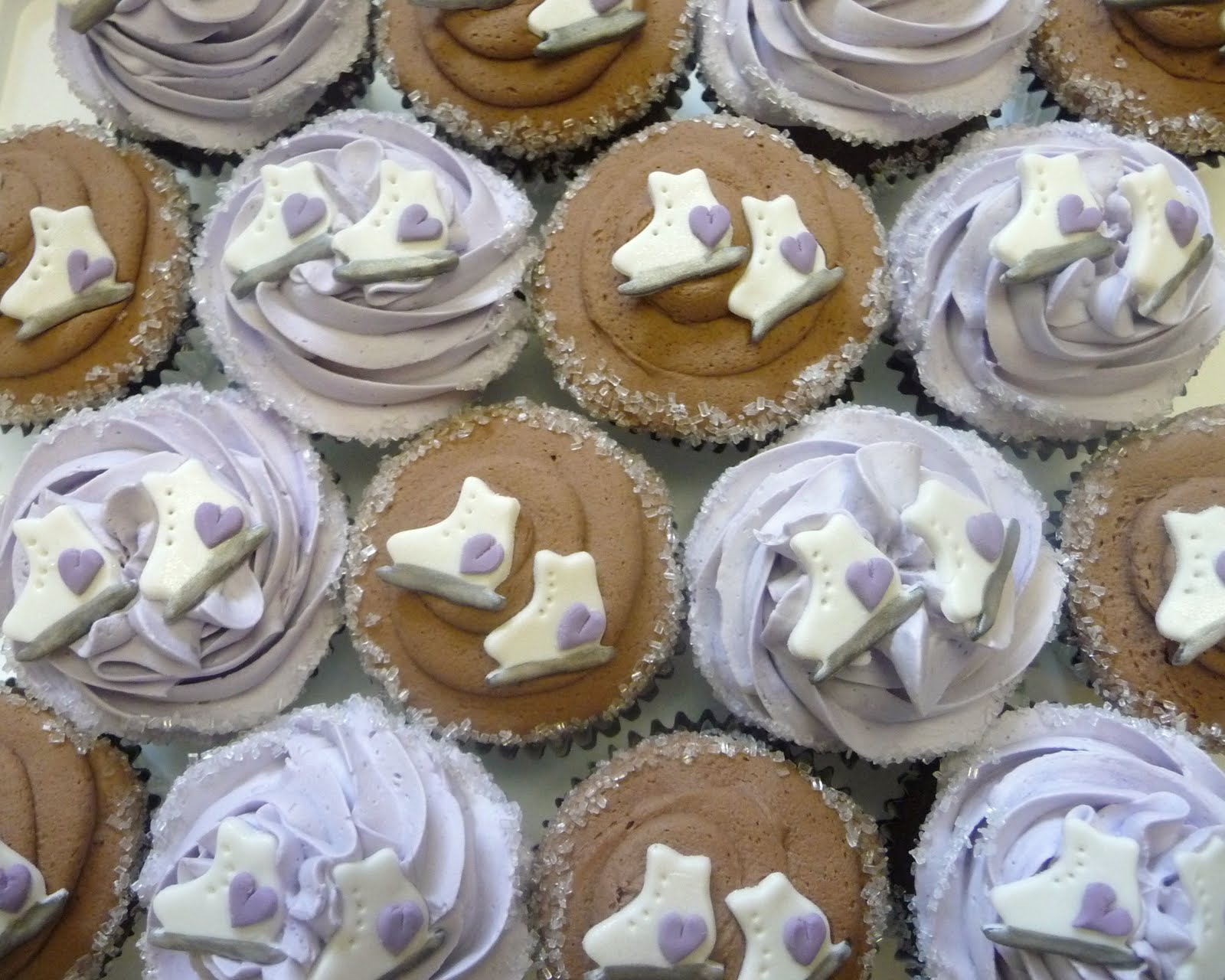 Pure Delights Baking Co. Figure Skating Cake & Cupcakes