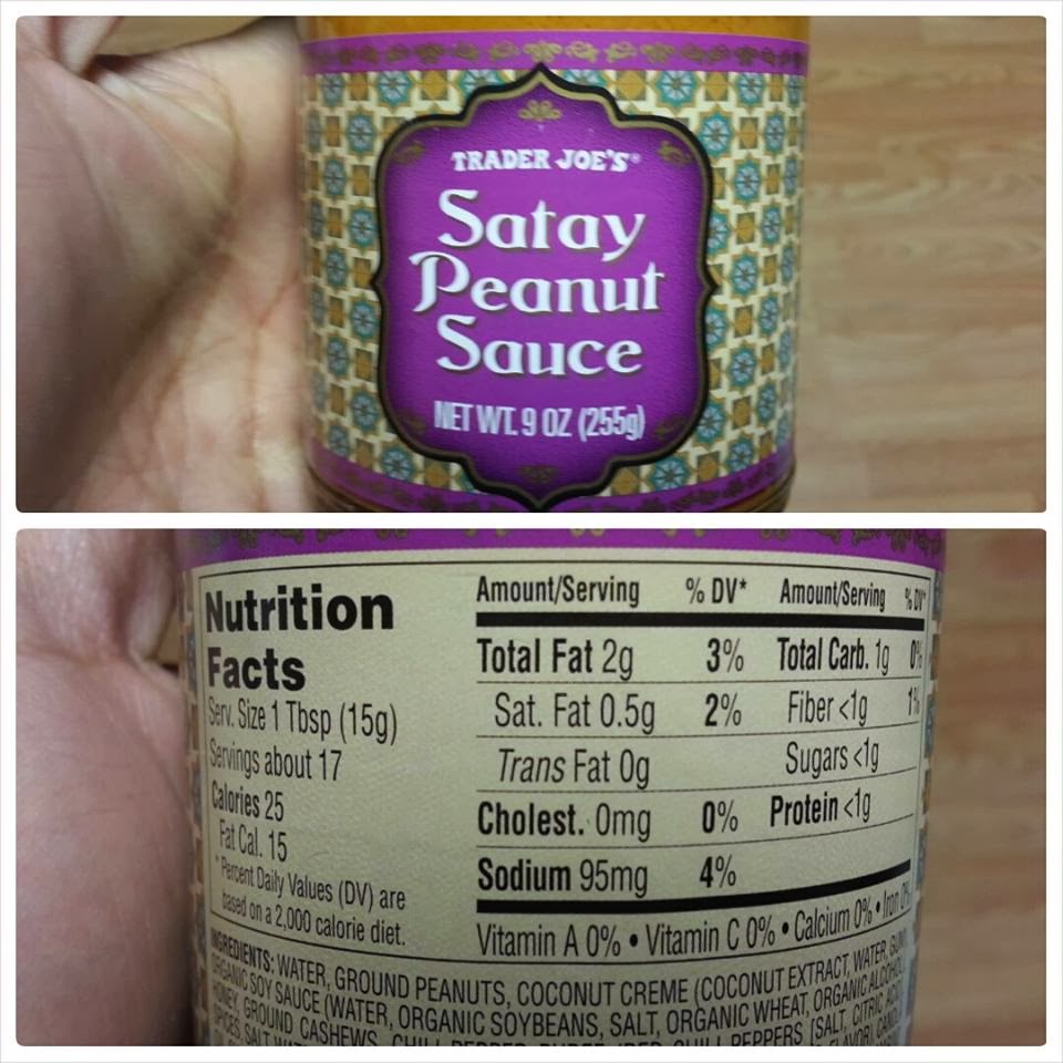 Shannon's Lightening the Load Trader Joe’s Satay Peanut Sauce Grilled