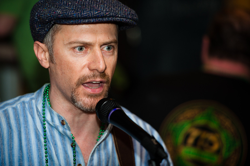 John Sings and wears the green beads New Orleans Paddy Stylee