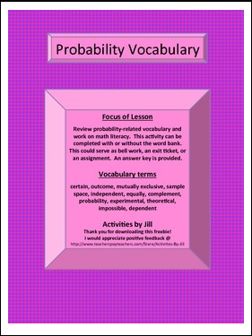 The Best of Teacher Entrepreneurs: FREE MATH LESSON - “Probability