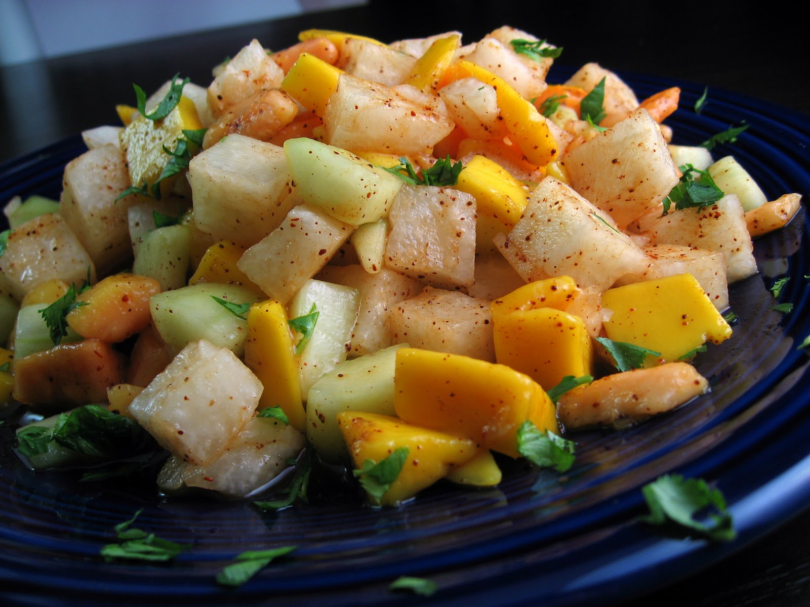 Robyn Cooks Cucumber, Jicama, and Fruit Salad