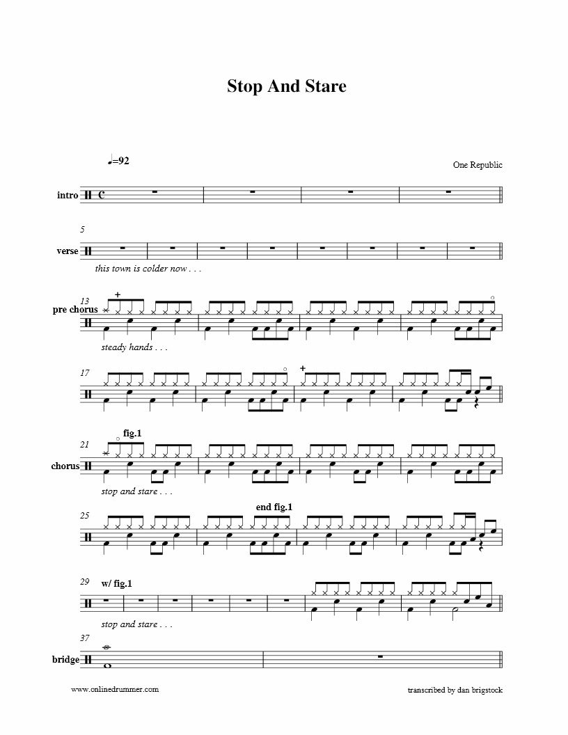 OneRepublic - Stop And Stare - YouTube