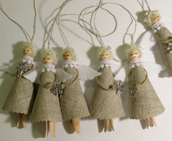 Burlap Christmas Angels, ангелы для елки Christmas Angels, рождественские ангелы
