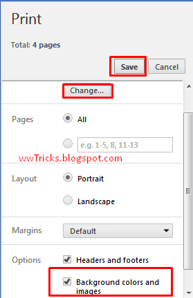 screenshot when  Saving a webpage as a pdf file in google chrome