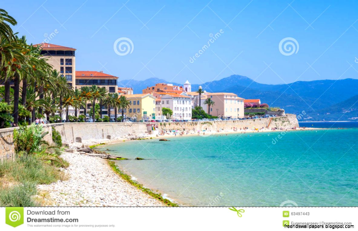 Ajaccio Cityscape Corsica Island France Beach Stock Photo Ajaccio Cityscape Corsica Island France Beach Stock Photo