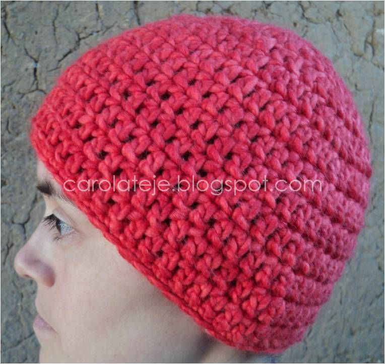 Gorro lana en crochera